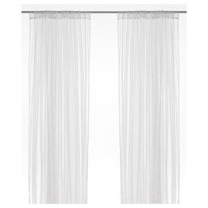 IKEA LILL Sheer White Curtain Panels 6 Pairs 12 panels Total 110x98" 901.119.80